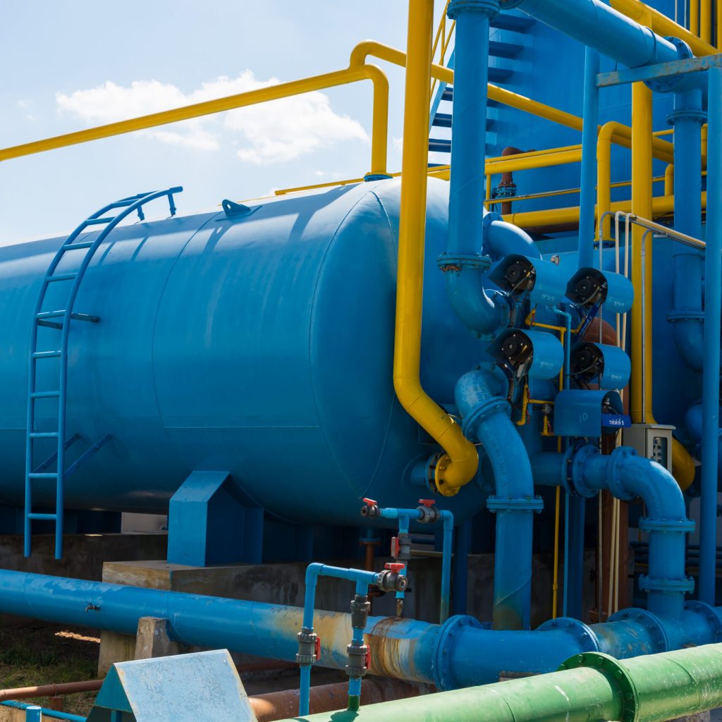 Water treatment process and Water treatment plants of the Waterworks in Thailand.